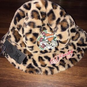 Ed Hardy Leopard Print Bucket Hat